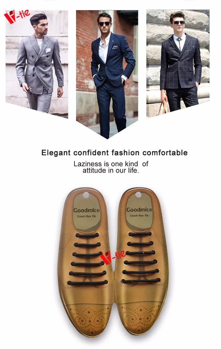 Replacement Traditional Shoelaces Elastic No Tie Formal Leather Shoe