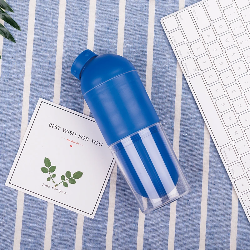 Free Samples with Competive Price BPA Free Plastic Water Bottle with Pill Box shape