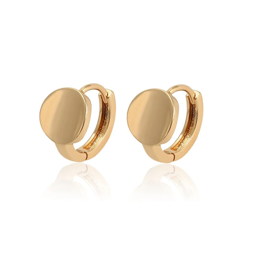

23349 xuping fashion 18k gold plated round shape hoop earring for women