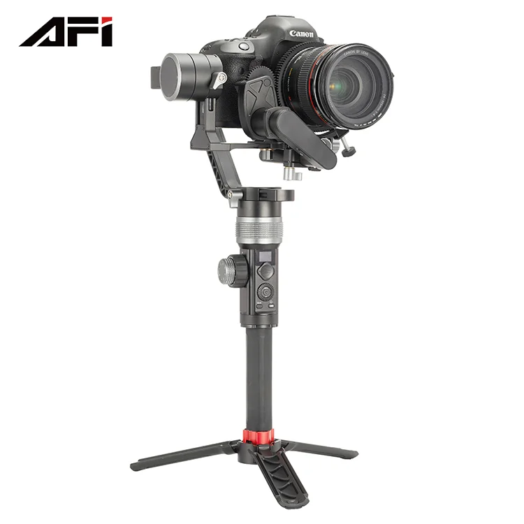 

2018 China manufacturer AFI 3 axis handheld brushless camera steadicam gimbal stabilizer for dslr camera, Black