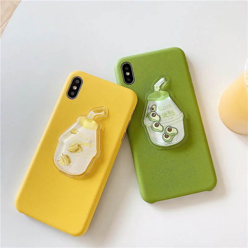 3D Cute Liquid Squeezing Avocado Case For iPhone 8 Plus XS MAX