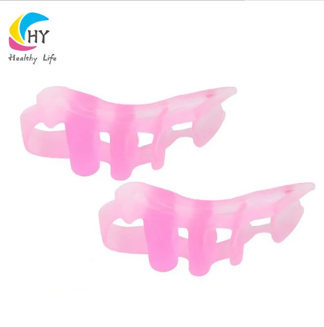 

2021 Amazon Hot Selling Silicone Gel SEBS Super Soft Foot Care Dailly Use Hallux Valgus Correction Five Toe Separator, Cream white/skin