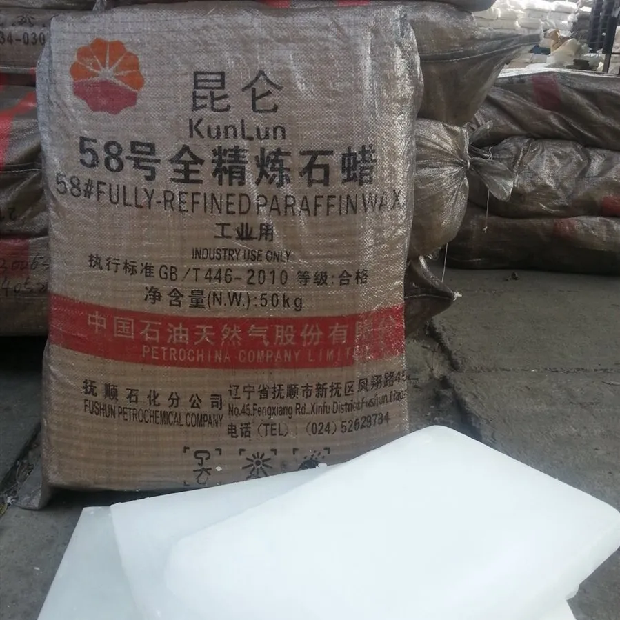 Kunlun Fully Refined Faraffin Wax 58-60 Melting Point For Candle Making ...