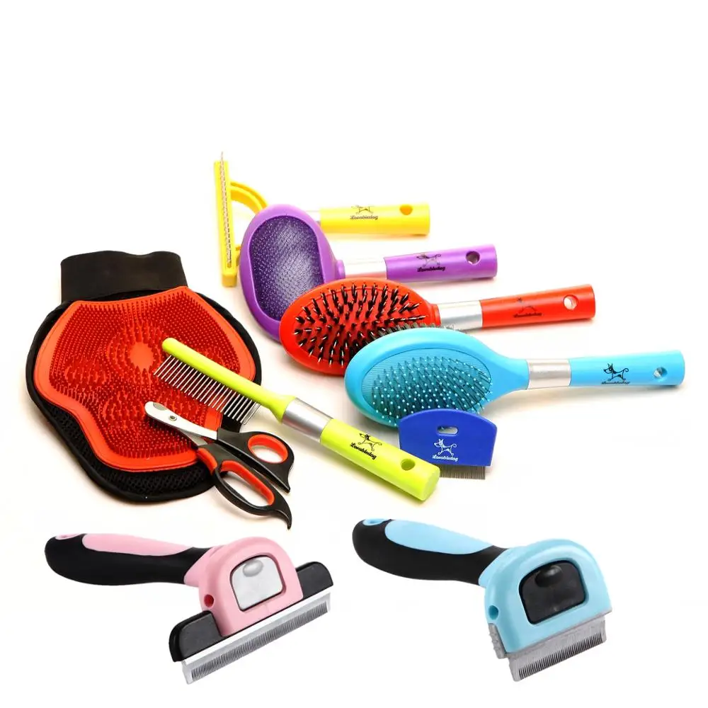 

Dog pet grooming Products Dog Grooming Glove / Brush / Comb / Nail Clipper, As photo
