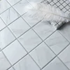 Italian carrara marble kitchen floor wall ink jet 3 inch ceramic tile jazz white square mosaic