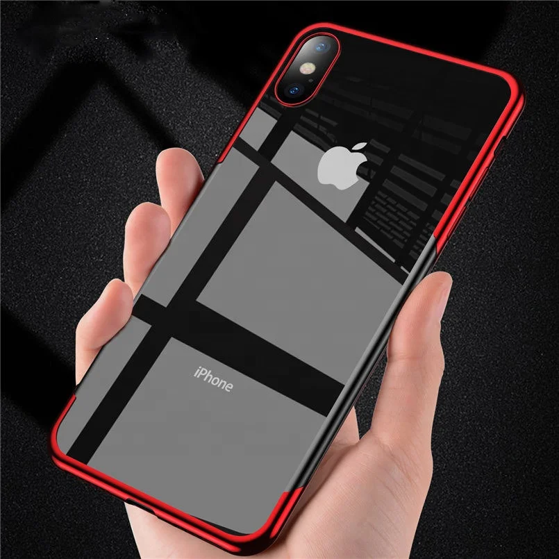 

2020 New Clear Case for iPhone 11/11pro 7 8 6 Plus Silicone Electroplating Phone Cases for iPhone XR XS MAX X Back Cover