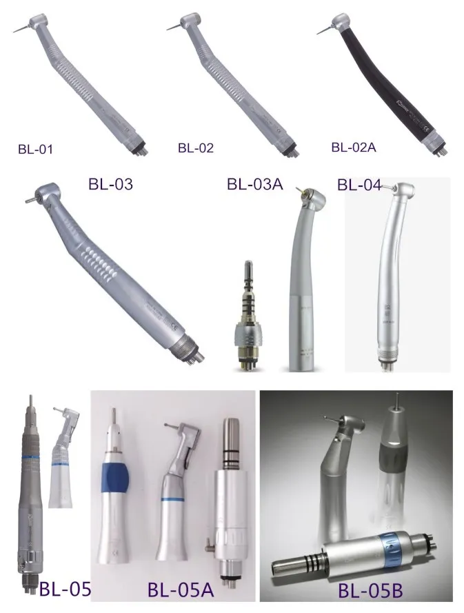 Bl606s Dental Equipment Air Turbine / Air Turbine With Water Bottle