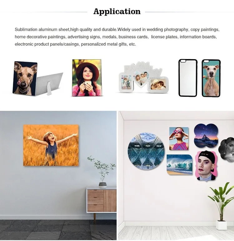 Sunmeta Dye Sublimation Printing Blanks Aluminum Plate Photo Panel