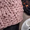 New pattern chunky thick and big wool yarn knit blanket