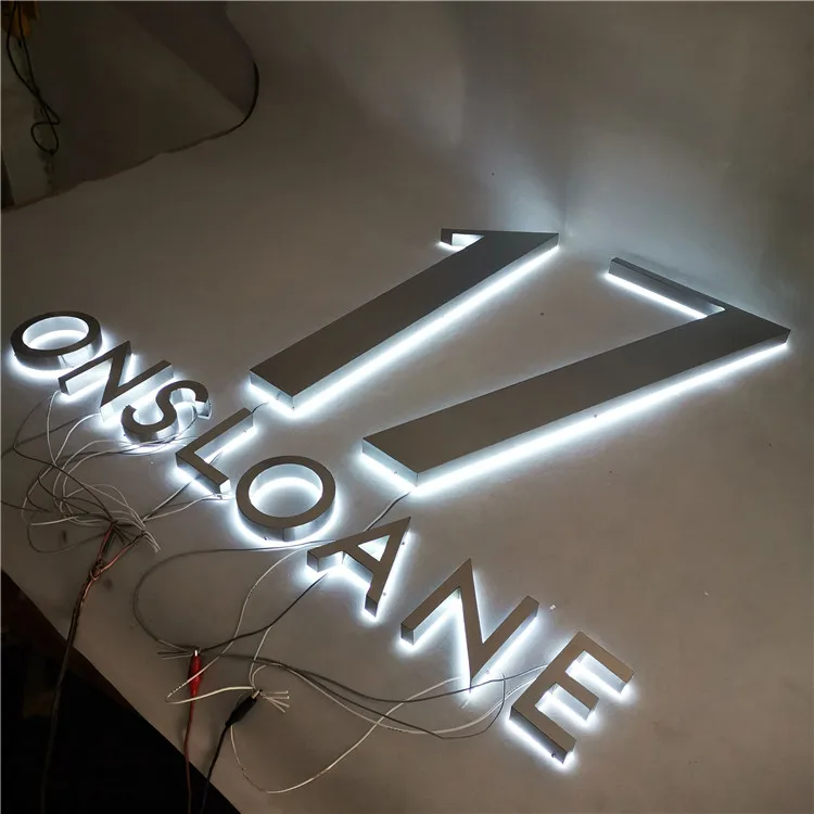 High Quality 3d Stainless Steel Backlit Customize Led Outdoor Signage ...