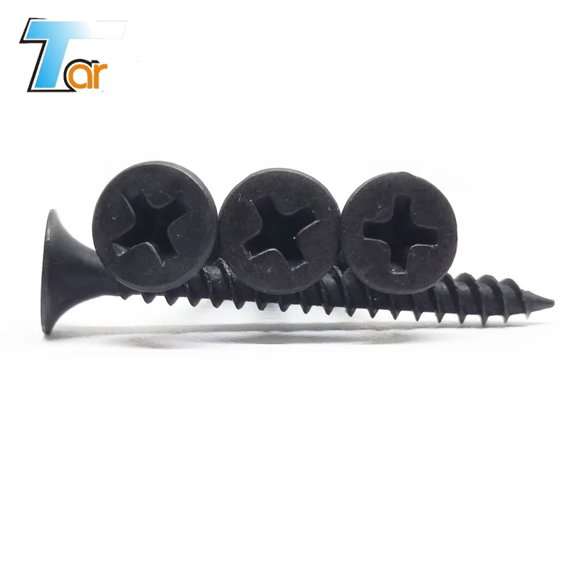 
Black phosphated fine and coarse thread ph drive drywall screw 