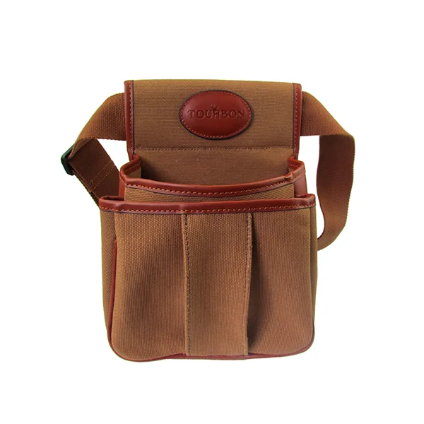 

Tourbon hunting shooting accessories Cartridge Carrier canvas and leather bullet pouch/ammo case bag
