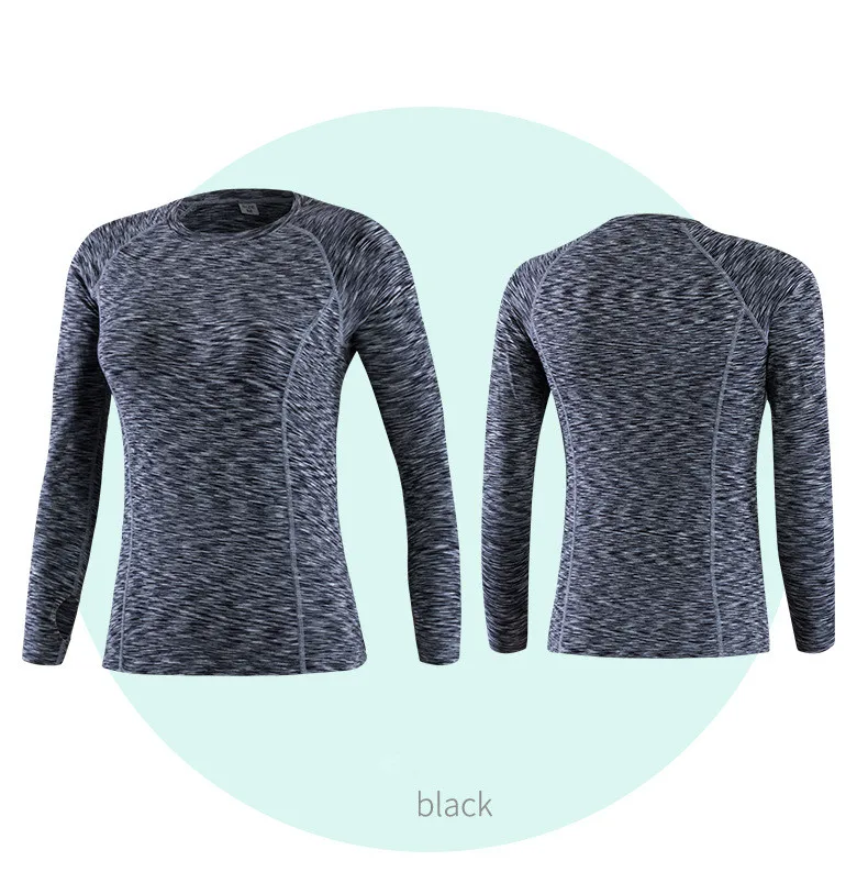 

Women's Long Sleeve Running Shirts Tops Compression Tights Sportswear Fitness Quick Dry Breathable Yoga Shirts
