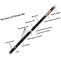 

Handmade Chinese Bamboo Flute Black Bamboo For Flute C D E F G Key Dizi Bamboo