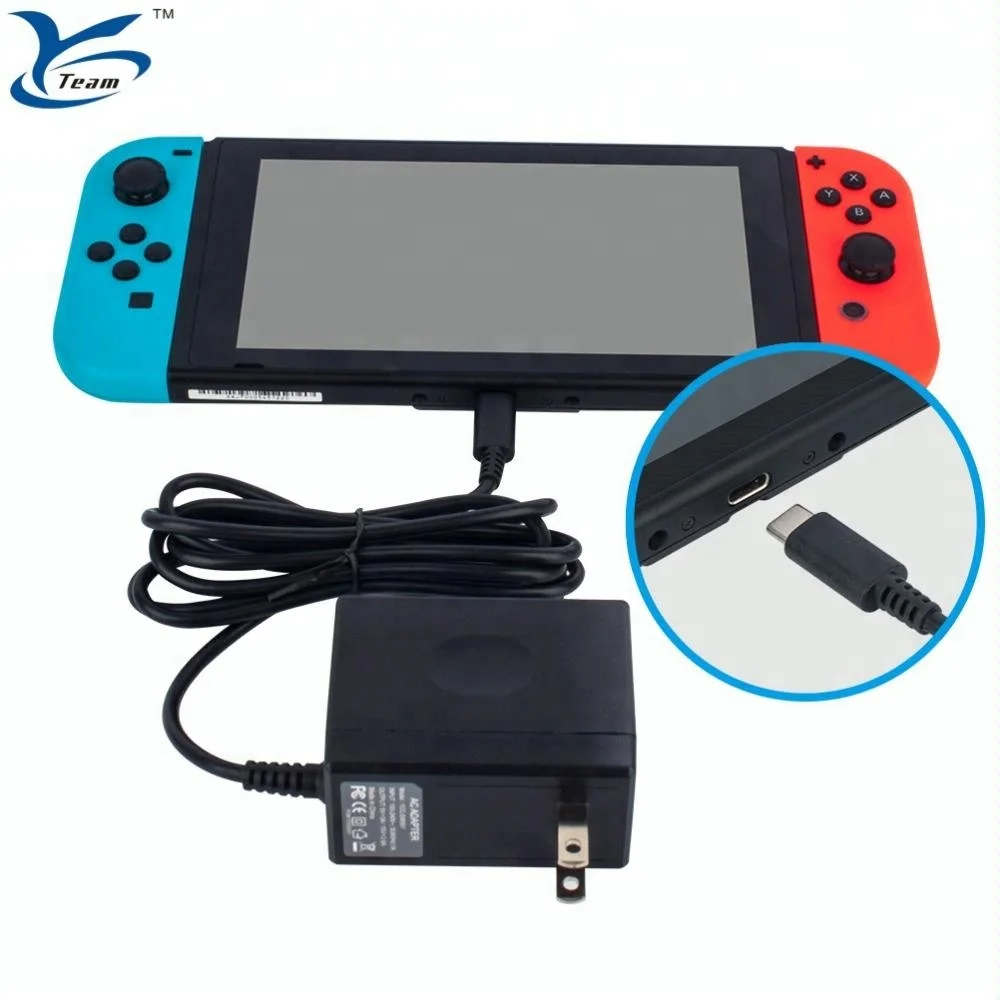 

Fast charger for Nintendo switch console, switch dock and switch pro controller power supply support tv mode, Black