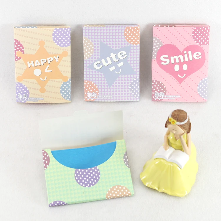 

Wholesale Portable Make up Facial Tissue Face Absorbing Oil Blotting Paper, Blue