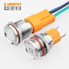 19mm New for 10A 5V Led Light Power Symbol Push Button Momentary Latching Computer Case Switch 3Color