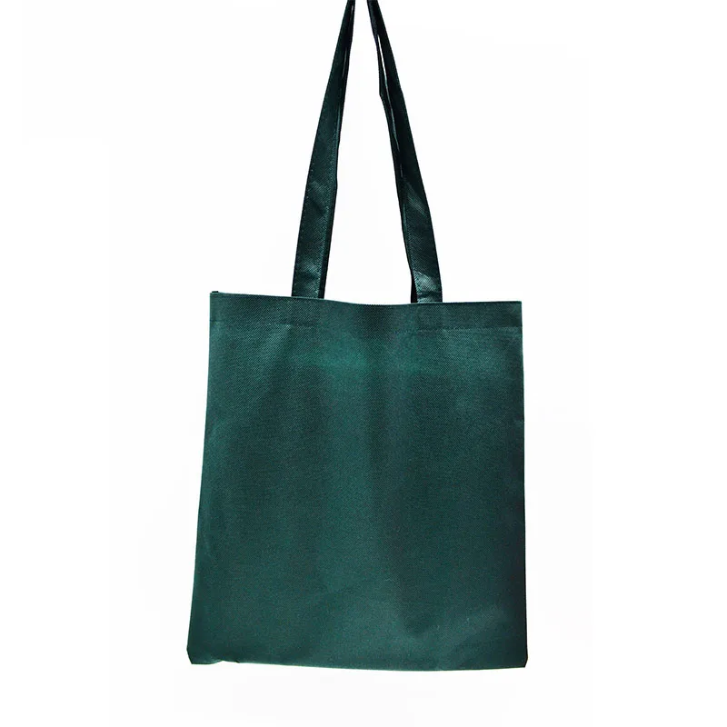 

Cheap Dark Green Carrier Eco Reusable Folding Non-woven Bag with custom logo