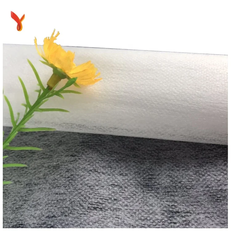 Polyester non-woven interlining fabric sew in handmade fusible interfacing shirt interlining white/black for clothes interlock