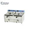 Hotel restaurant street snack bar popular in snacks convenient big capacity 2 tanks table top deep fryer