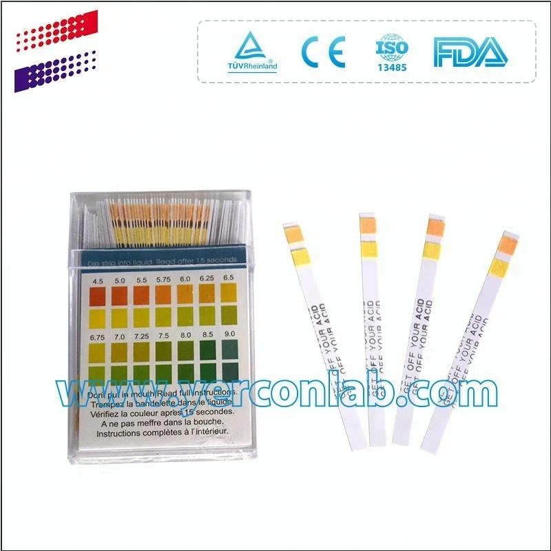 
universal ph 1-14 test strips CE ISO FDA 