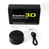 Battery+USB Black color ABS 3D RGB LED Night Light Base