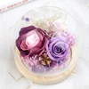 Unique universe spherical rose fresh preserved flower in glass dome