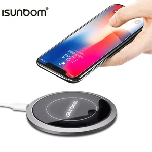 2019 new  aluminum allow lighting LOGO design 10W fast charge wireless cell phone charger for iphone8