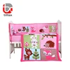 Cute fox printed pink microfiber nursing baby bedding sets
