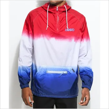 adidas red white blue windbreaker