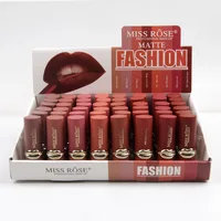 

MISS ROSE 8 Color Lipstick Tint Matte Waterproof Lasting Lip Cosmetic Lip Glaze Beauty Makeup Fashion Lip stick 48pcs/lot