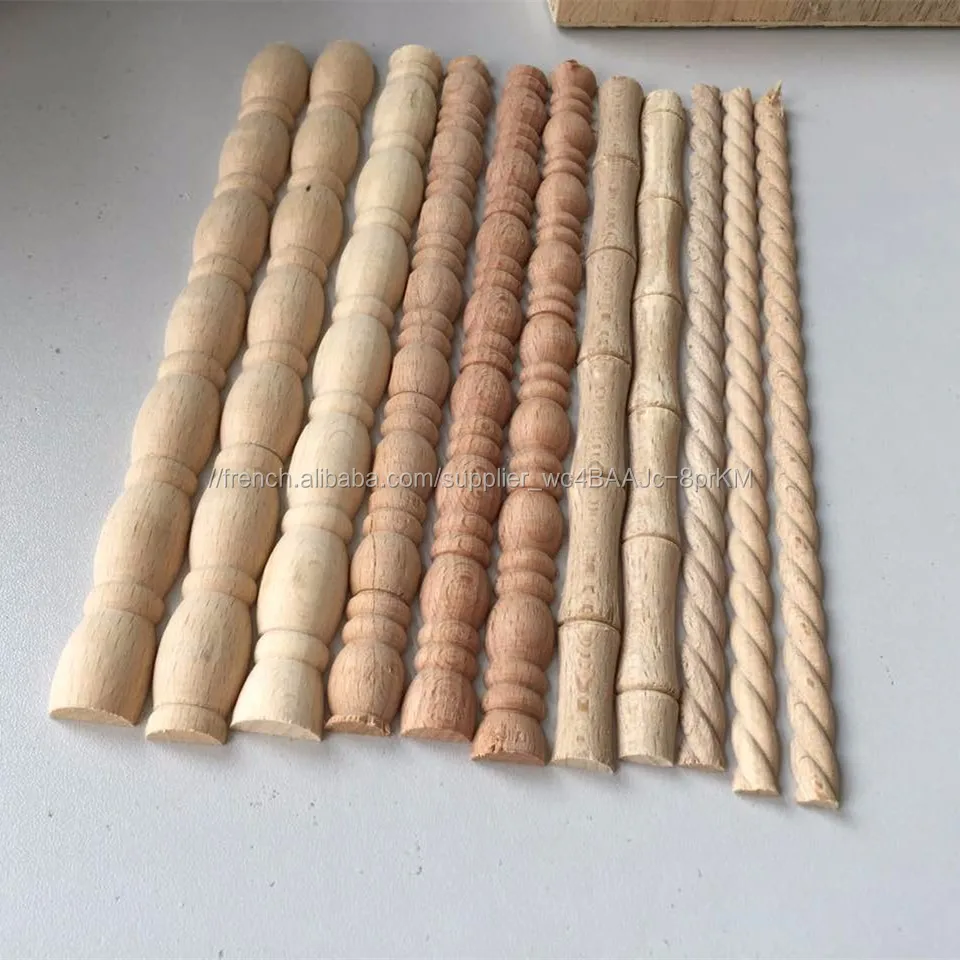 Porte Lot De 24 Moulures Festonnées En Bois Brut De 40 Cm Pour Décoration Murale De Maison Moulure Bois