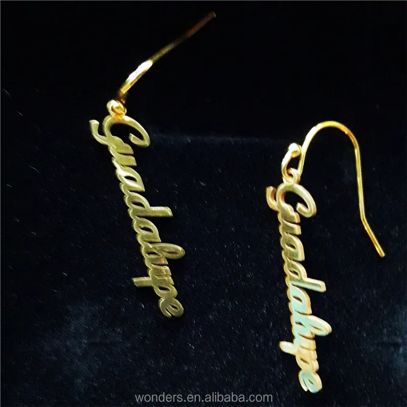 

Custom Made Name Earrings New Product Ideas 2019 Fashion Jewellery Valentine's Day Gift