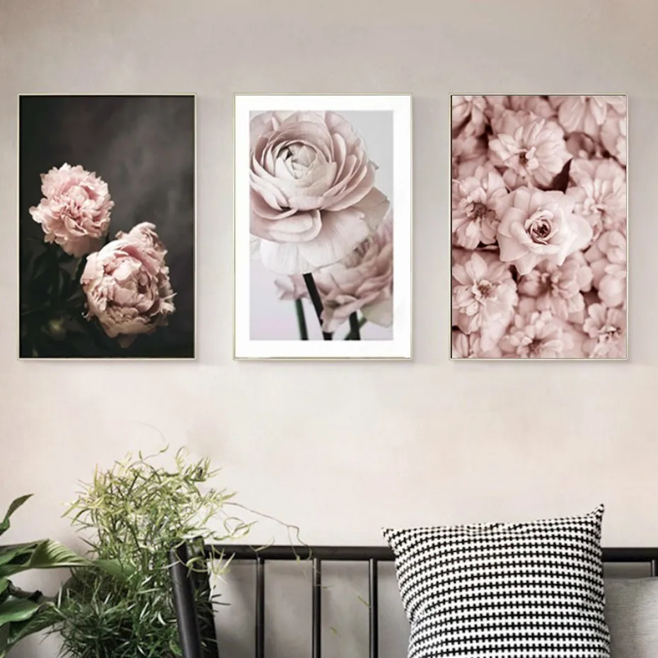 Romantic Modern Pink Rose Flowers Canvas Paintings Posters Prints Valentine S Gift Wall Art Picture Bedroom Home Decor Buy Painting Canvas Canvas