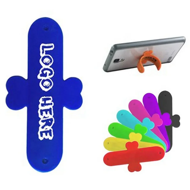 

Custom printing sticker silicone rubber mobile phone holder, Customized silicone phone stand