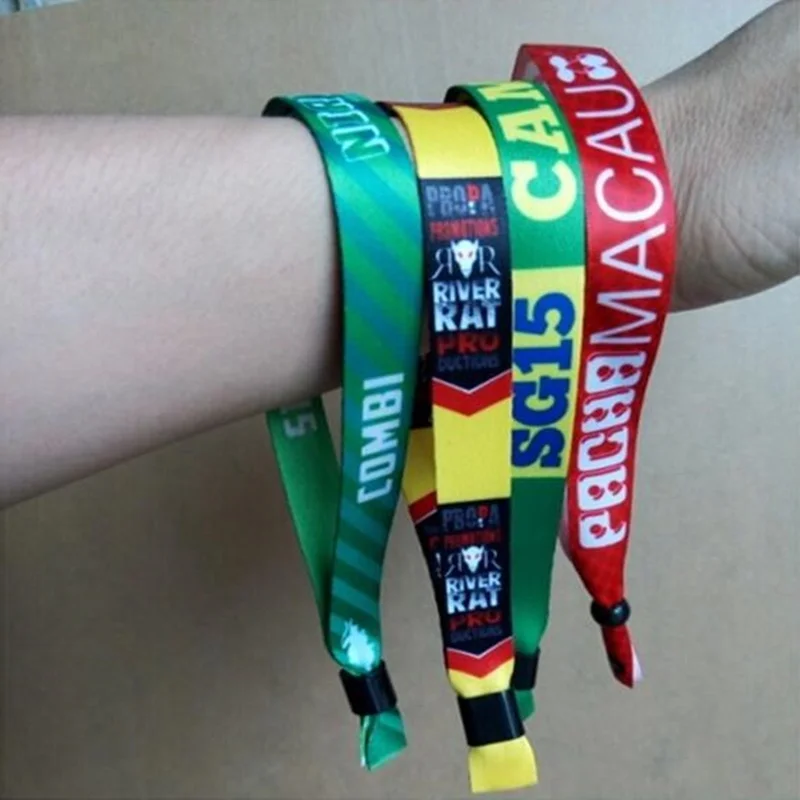 Hxy 2024 Party Custom Barrel Lock Wristbands Plain Fabric Festival