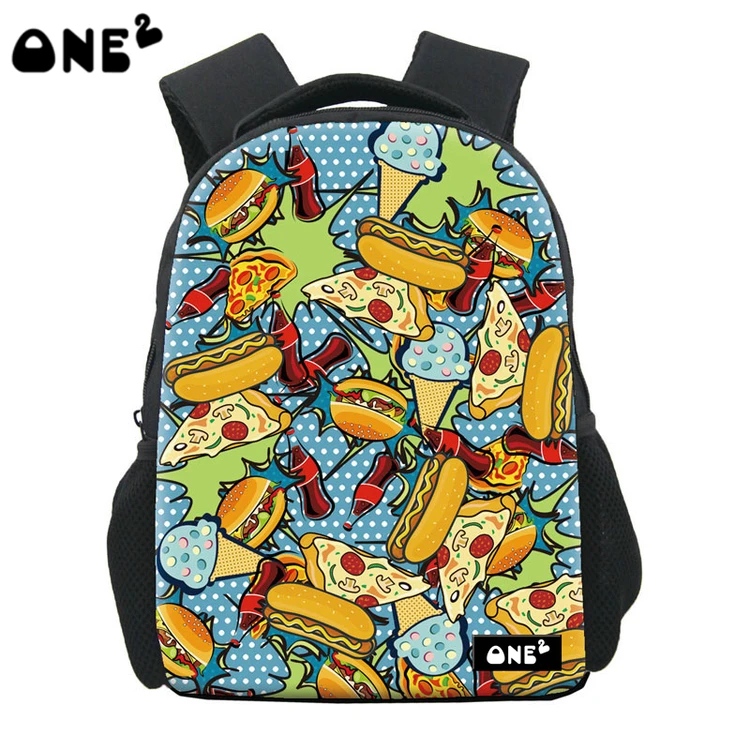 

ONE2 Design specialize hamburger colorful school students bag backpack for school children kids, Customized