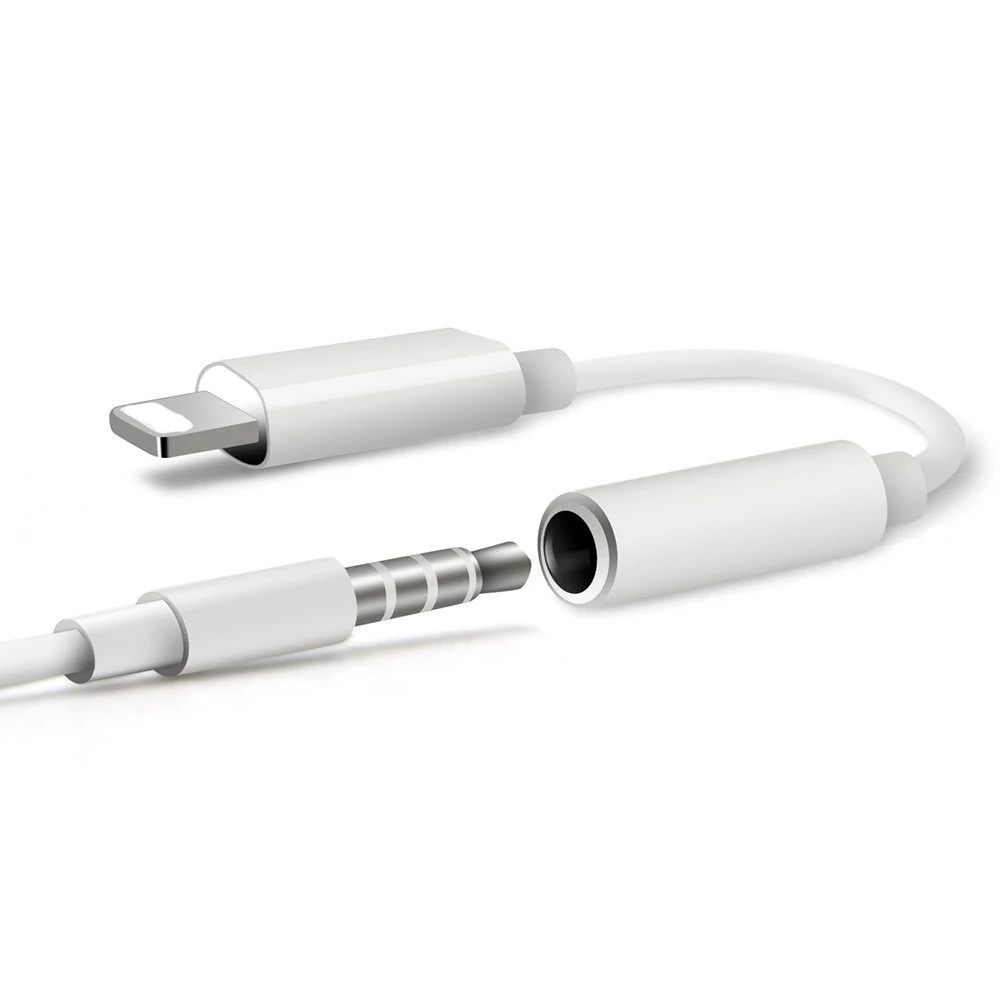 

3.5mm Headphone Jack Adapter for iPhone 8/8 Plus/iPhone X/iPhone 7/7 Plus Earphone Connector Aux audio cable, White