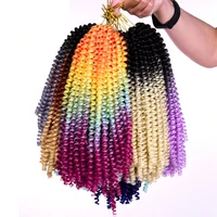 

8inch ombre color crochet spring twist braids synthetic spring twist hair