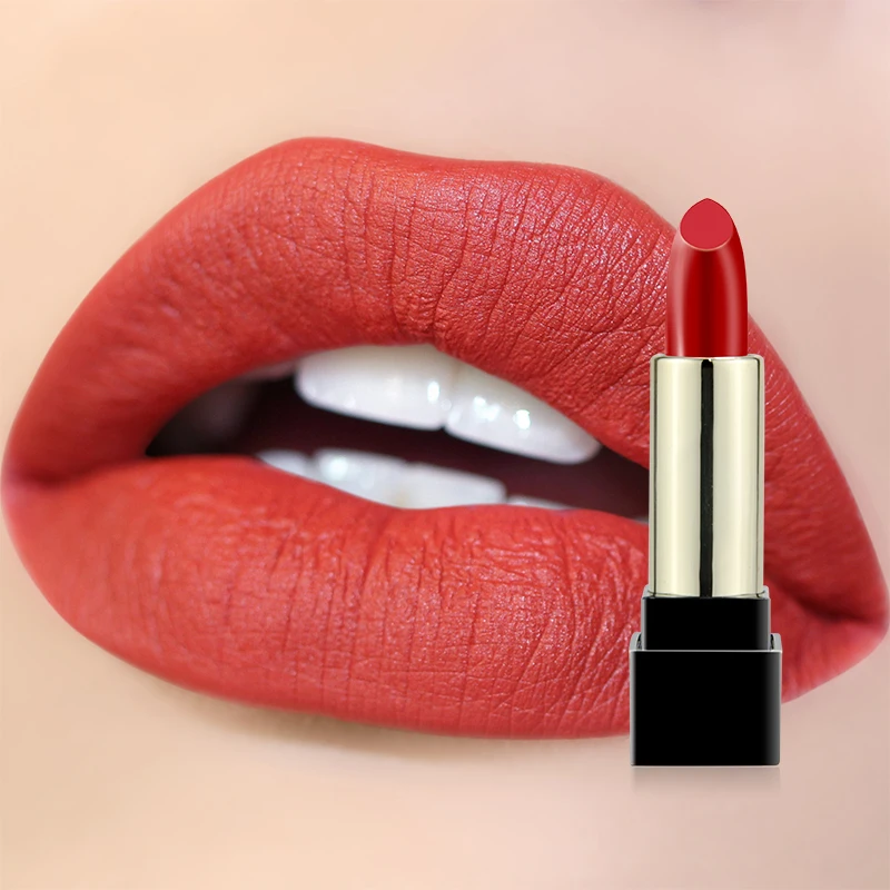 

hot selling best quality and good waterproof long lasting moisturizing custom design red lipstick matte