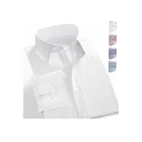 

2019 Men Long Sleeve Breathable mens plain blank white designer shirts