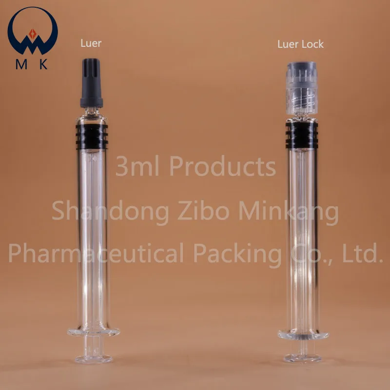 Disposable 3ml Prefilled Syringe Luer or luer luck for CBD oil and beauty use