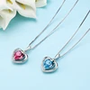 925 sterling silver My heart will go on necklace Korean jewelry wholesale silver crystal pendants