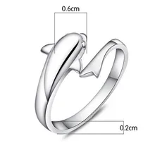 Lackingone hot sale Fashion cute dolphin party rings wedding rings christmas gift free shipping 99