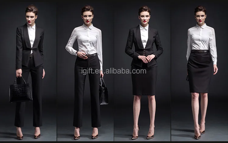 
Low MOQ ISO9001 BSCI Factory Customize Design Colorful Professional Women Bank Uniforms 