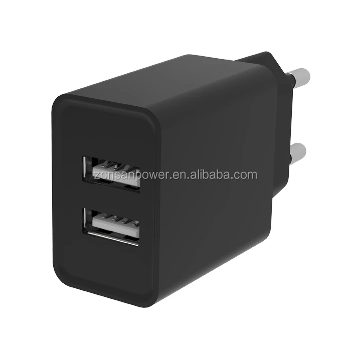 
Factory OEM Smart 2 Port Home Wall Fast Charging 2A 3.1A 4.8A Mobile Phone Dual USB Charger 