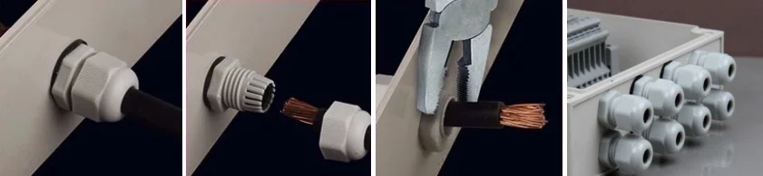 Plastic/Nylon Cable Gland With Flanged Locknut IP68