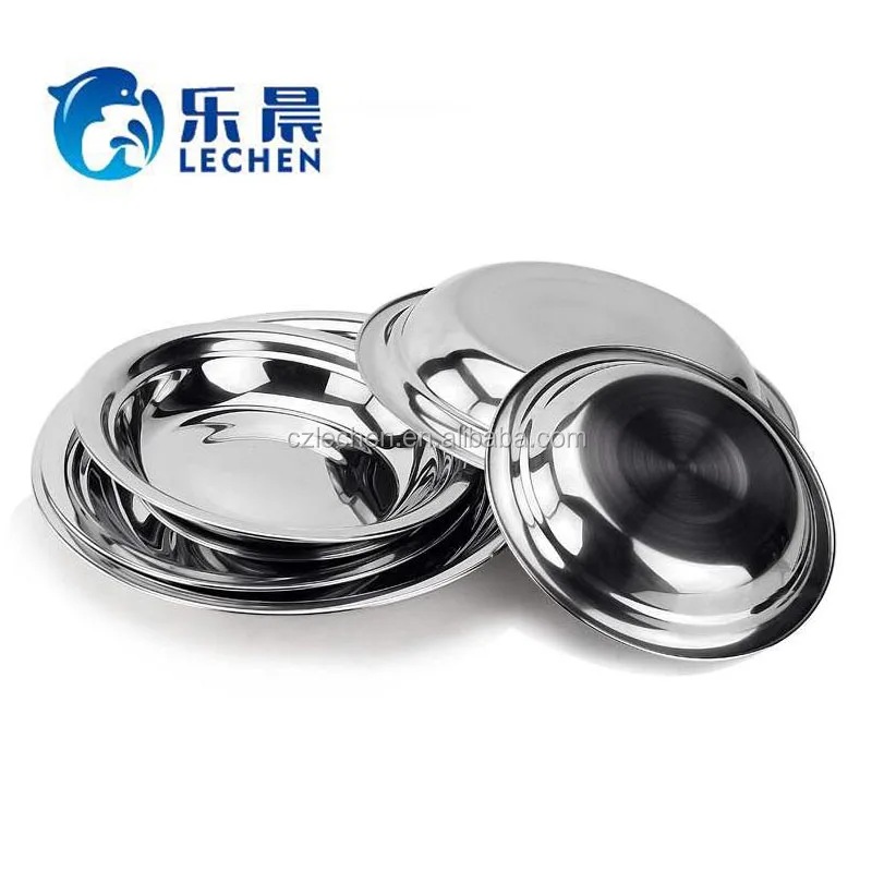 Stainless Steel 201 Plate Tray Kitchen Thickened Deep Plate Food Plate