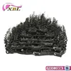 One Donor Human Hair Weaving XBL 7A Cambodian Kinky Curly Clip In Hair Extensions