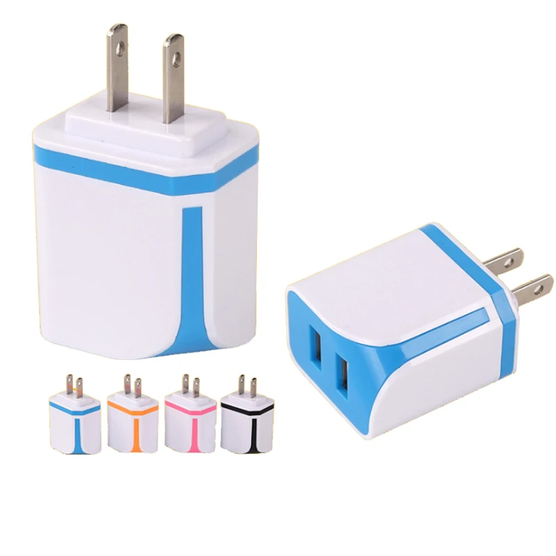 Wholesale 110v 2.4a Dual Usb Mobile Phone Charger With 2 USB Ports